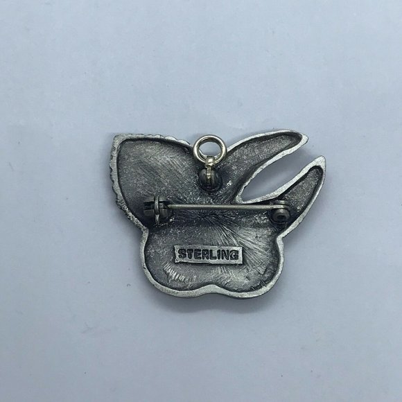 Sterling Silver 925 HLM Brooch/Pendant Helping Hands Leaf Dove Cross Butterfly - Picture 3 of 7